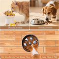 2 Pack Stainless Steel Slow Feeder Dog Bowls, Non-Slip Metal Pet Bowls for Fast Eaters, Anti-Gulping Bloat Prevention Do
