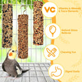 KATUMO 3PCS Bird Treats Parrot Crunch Sticks Parakeet Grains Mixed Treats Cockatiel Snacks Budgie Food Sticks for Lovebird Conure Myna Canary Parrots