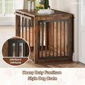 Jocoevol Dog Crate Furniture - 42'' Wooden Dog Kennel for Large Dogs up to 80 lb, Large Dog Crate with Hidden Sliding Do