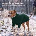IECOii XXL Dog Sweater,Thermal Knit Big Dog Sweater Christmas,Pet Turtleneck Doggy Sweatshirt for Extra Large Dogs Boy Girl,Stretchy Large Dogs Cold Weather Outfit Pitbull Clothes,(Green XXL)