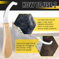 Bot Egg Knife for Horses, Horse Farrier Tool Grooming Bugs, Stainless Steel Blade with Wood Handle, Precision Grooming T
