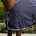 Equinavia Vind Lightweight Stable Blanket for Horses | No Fill Sheet with Wither Relief - Navy - 76 in