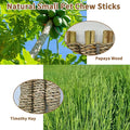 Fhiny 12 PCS Rabbit Chew Sticks, Natural Papaya Wood Seagrass Guinea Pig Chew Toys for Teeth Small Animal Molar Sticks S