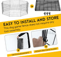 FDW 24 Inch Dog Pen 8 Panel Dog Playpen Indoor Outdoor Metal Puppy Pet Fence Portable Folding Animal Exercise Fence,Black