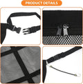 Choicons Dog Car Net Barrier,Universal Fit Sturdy Double-Layer Mesh 31.5"x23.6" Car Ceiling Cargo Net Pocket with Flexible Bungee Cords for Seat Movement Easy to Install
