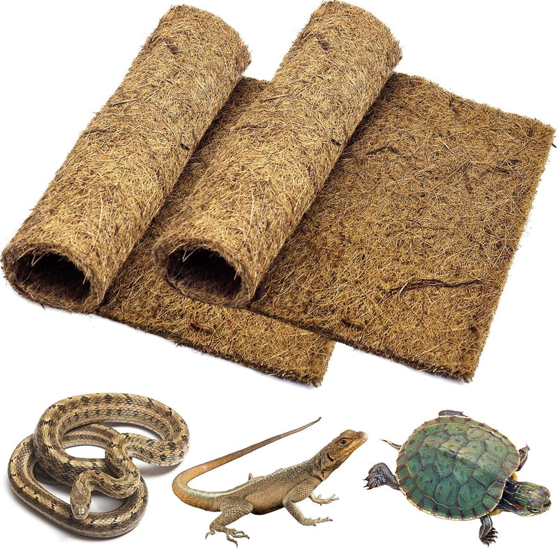PIVBY 2 PCS Reptile Carpet, Natural Coco Coir Mat (19.6
