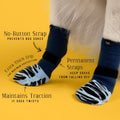 DOK TigerToes Premium Non-Slip Dog Socks for Hardwood Floors - Extra-Thick Grip that Works Even When Twisted - Prevents Licking, Slipping, and Great for Dog Paw Protection (Breezy Blue, Large)