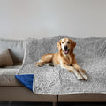 Muddy Mat® Dog Blanket - Chenille Water Absorption Blanket for Bed & Couch Cover for Dogs Washable, Anti-Slip Soft and Durable Furniture Protector for Dogs - Grey 52"x72"