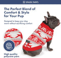 Spark Paws Christmas Dog Sweater - Ultra Soft Holiday Knit Sweater for Small, Medium & Large Dogs, Cute Pet Sweater for French Bulldogs & Big Dogs, Potty V Cut Design Jacket (Winter Wonderland, M)