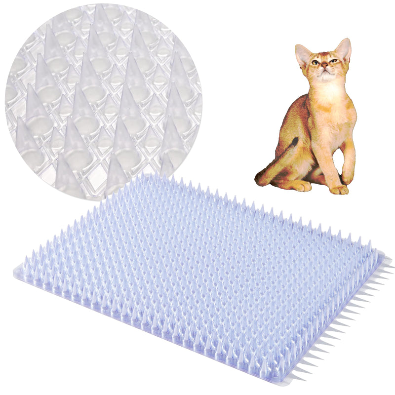12 Pack Scat Mats for Cats with Interlocking Design, Adjustable Safe Spike Mat for Protective Deterrent, 16x13 Inch Indoor Outdoor All-Season Repellent