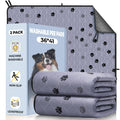 Fostanfly Washable Pee Pads for Dogs, 2 Pack Large 36"x41" Ultra-Absorbent and Leak-Proof Non-Slip Reusable Potty Training Pads for Dogs, Cats, Puppy, Potty Training of Add 8 Lanyards