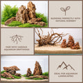 6.1-8.1 Inches Natural Dragon Stone, 6 PCS Large Aquarium Rocks for Aquascaping, Terrariums, Reptile Tanks & Aquarium Dé