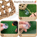 Hermit Crab Climbing Toys,Lizard Seagrass Mat,Hermit Crab Hammock with Suction Cups,Hermit Crab Supplies Decor Habitat,S