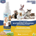 Atlantic Rush Waterless Shampoo for Small Pets- 8oz Pet Spray