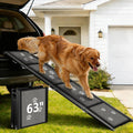 Dog Ramp for Car 63" Long & 17" Wide Portable Ramps for Large Dogs Non Slip Rug Surface Extra Wide Steps for SUV Camper 