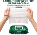Bark & Clean Bamboo Dog Wipes for Cleaning & Deodorizing - 8.5" x 9" 110 Compostable Hypoallergenic Pet Wipes for Dogs -