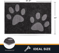 PURRUGS Dirt Trapping Door Mat 20" x 31.5", Non-Skid/Slip Machine Washable Microfiber Entryway Rug, Dog Doormat, Super Absorbent Welcome Mat for Muddy Wet Shoes and Paws, Charcoal
