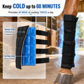 LOVIVO 2 Pack Reusable Gel Horse Ice Boots, Adjustable 4 Leg Cooling Wraps