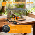Reptile Heating Pad with Thermostat, 10-Level Adjustable Under Tank Heater, 6x11 Inch Graphene Heat Mat for Turtles Frog