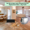 Qzbhct 10 Pack Activated Carbon Filters for Nature's Miracle Oval Hooded Flip Top Cat Litter Box, 8 Inch x 3 Inch Trimmable Pads