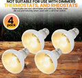 CALPALMY (4-Pack 100W Reptile Heat Lamp Bulbs - UVA Daylight Basking Light Bulbs for Reptiles, Turtles, Lizard, Bearded 