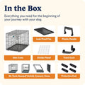 MidWest Homes for Pets Intermediate LifeStages Single Door 36-Inch Folding Dog Crate, Enhanced Security, Includes Leak-Proof Pan, Divider Panel, Handle, Rubber Feet
