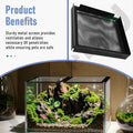 Braveboy 10-Gallon Screen Cover for Hinged Door, for 15 High, 20 X-Tall Gallon Aquariums & Glass Tanks, Black - Easy Ven