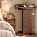 Modern Wood Cat Tree Tower for Indoor Large Adult Cats with Big Perch Bed
