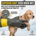 Thickened Pet Bathing Gloves with Waterproof Long Sleeves, 29.5 Inch Rubber Scratch Resistant Handling Gloves for Groomi