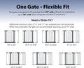 MidWest Homes for Pets 39-Inch High Walk-Thru Pressure Mounted Steel Dog Gate, Expands to 38 Inches Wide, Includes 3-inch Extensions, Textured Graphite
