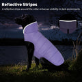 Petglad Waterproof Dog Winter Coat, Warm Fleece Snow Jacket with Leash Hole