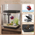 Betta Fish Tank 1.6 Gallon Glass Small Aquarium Starter Kit Black