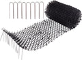 Vtedu Cat Scat Mat 6.5FT, Humane Spike Deterrent for Outdoor Garden Lawn, Flexible Roll with Ground Staples Included and Easy Installation Guide