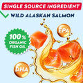 StrellaLab Wild Alaskan Salmon Oil for Dogs - Natural Omega 3 for Dogs & Cats, Itch & Allergy Relief, Skin & Coat Support - Fish Oil Liquid, EPA+DHA Fatty Acids for Hip&Joint, Immune&Heart Health 8 Oz