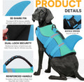 Queenmore Dog Life Jacket, Cute Shark Dog Life Vest for Swimming & Boating