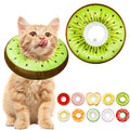LIEVUIKEN Cat Cone Collar Soft, Adjustable Cat Recovery Cone to Stop Licking, Cute Kitten Donut Collar After Surgery, Elizabethan Collars for Kittens, Lightweight Cats Neck Cones (Kiwifruit, Small)