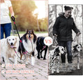 Double Dog Leash No Tangle, Adjustable Split Leads Three Pet Walking Leash with Comfortable Padded Handle for Three Dogs