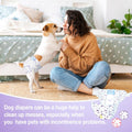 Pet Soft Female Dog Diapers - Disposable Doggie Diapers with Wetness Indicator, Puppy & Cat Diaper Super Absorbent, Fit 