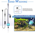 hygger 360GPH Electric Aquarium Gravel Cleaner, 5 in 1 Automatic Fish Tank Cleaning Tool Set Vacuum Water Changer Sand W