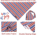 UP URARA PUP 4th of July Dog Bandana, Patriotic Bandana for Small Medium Dog, Cute Patriotic Puppy Bandana, Cotton American Flag Pet Triangle Bid Scarf Kerchief for Girl Boy Dogs or Cats