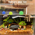 Turtle Toys for Aquatic Turtle Tank Accessories, Brush and 4 Balls