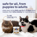 Petpost | Cat Ear Cleaner Wipes - Ultra Soft Cotton Pads in Coconut Oil Solution - Treatment for Removing Cat Ear Dirt & Wax 100 ct.