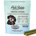 The Pets Table Dental Chews for Dogs 28 Sticks (20 oz), Chicken, Mint & Parsley | Dental Treats/Teeth Cleaning Chews | Removes Plaque and Tarter | Dental Sticks for Bad Breath Treatment | Dental Bones