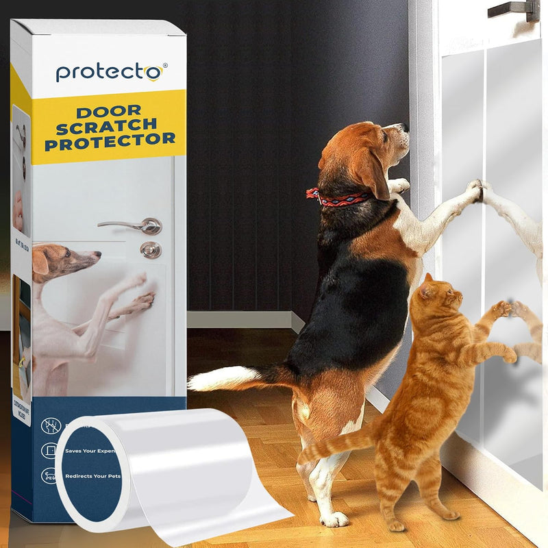 PROTECTO Door Protector from Dog Scratching w/Utility Knife - 1-Pack 60x8
