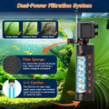 25W UV Aquarium Filter, 200 GPH Pump with Timer for 20-75 Gal Tanks