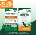 Vet's Best Flea & Tick Drops for Large Dogs, Flea Protection, 4Month Supply