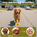 Dog Shoes for Hot Pavement and Snow - Waterproof, Non-Slip, Breathable Booties with Adjustable Straps for Small Medium, 