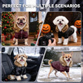 LESYPET Dog Leather Jacket for Small Dogs, Waterproof Dog Winter Jacket Puppy Coat with Fleece Lined, Ultra Warm Fur Col