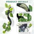 Fhiny Snake Climbing Branch, 2 PCS Resin Reptile Branches for Climbing with Suction Cups Frog Terrarium Plants Reptile T