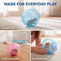 2Pcs Blue and Pink Hamster Balls Transparent Dwarf Hamster Exercise Balls Running Wheel Gerbil Toys, Small Animals, Smal